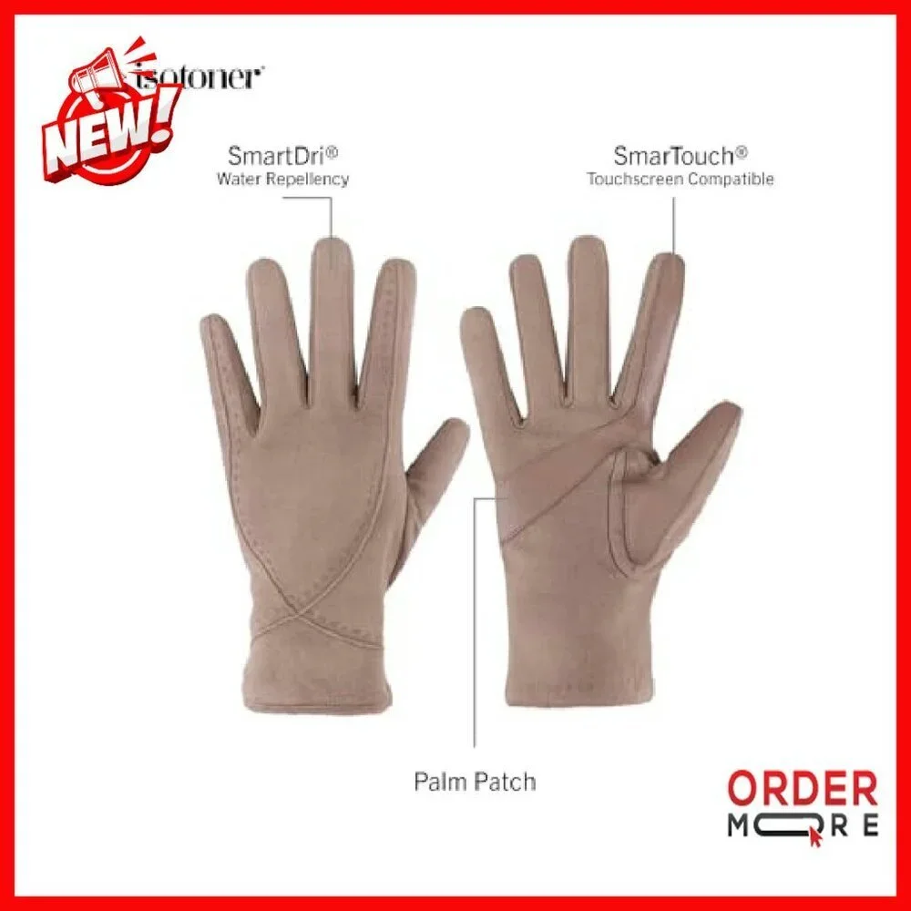 Water Repellent Touchscreen Microsuede Shortie Gloves - All Weather Defense